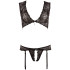 Abierta Fina Spitzentop und Strumpfhalter-Set