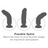 King Cock Realistischer Dildo-Vibrator mit Hoden 23 cm