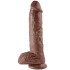 King Cock Realistischer Dildo mit Hoden 25,4 cm mit Saugnapf