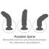 King Cock Realistischer Dildo Vibrator mit Hoden 25 cm
