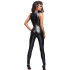 Noir Handmade Wetlook Catsuit mit Spitze