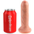 King Cock Uncut Realistischer Dildo 18.5 cm mit Saugnapf