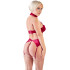 Cottelli Velours Strapsen Set Rot