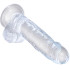 King Cock Durchsichtiger Dildo mit Hoden 18 cm mit Saugnapf