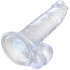 King Cock Durchsichtiger Dildo mit Hoden 18 cm mit Saugnapf