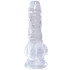 King Cock Durchsichtiger Dildo mit Hoden 15,2 cm mit Saugnapf
