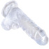 King Cock Durchsichtiger Dildo mit Hoden 15,2 cm mit Saugnapf