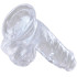 King Cock Durchsichtiger Dildo mit Hoden 15,2 cm mit Saugnapf