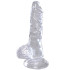 King Cock Durchsichtiger Dildo mit Hoden und Saugnapf 13 cm