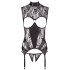 Abierta Fina Bodystocking mit Spitze und Strass