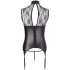 Abierta Fina Bodystocking mit Spitze und Strass