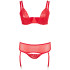 Cottelli Halbschalen-BH-Set Rot Plus Size