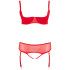 Cottelli Halbschalen-BH-Set Rot Plus Size