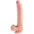 King Cock Plus Triple Density Dildo mit Hoden und Saugnapf 33 cm