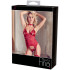 Abierta Fina Red Rhinestone Basque