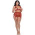 Dreamgirl Plus Size 4-teiliges Spitzenset