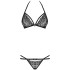 Obsessives Neckholder-BH-Set in Schwarz