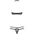 Obsessives Neckholder-BH-Set in Schwarz