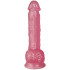 baseks Glitzerdildo mit Kugeln 20,5 cm mit Saugnapf