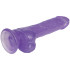 baseks Glitter Violetter Dildo mit Hoden und Saugnapf 21,5 cm