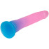 baseks Gradient Glitter Dildo Groß Blau mit Saugnapf 22,5 cm