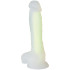 baseks Glow in the Dark Dildo Gelb mit Saugnapf 21,5 cm