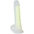 baseks Glow in the Dark Dildo Gelb mit Saugnapf 21,5 cm