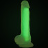 baseks Glow in the Dark Dildo Gelb mit Saugnapf 21,5 cm