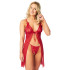 NORTIE Gro Rotes Babydoll-Set aus Spitze