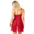 NORTIE Gro Rotes Babydoll-Set aus Spitze