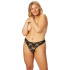 NORTIE Siv Schrittfreier String-Tanga aus Schwarzer Spitze Plus Size