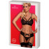 Obsessive Rose Strumpfhalter-Set aus Schwarzer Spitze