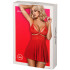Obsessive Babydoll-Set aus rotem Netzstoff