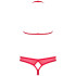 Obsessive Rotes Set mit offenen Körbchen