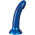 baseks Silikon-Dildo in Metallic Blau 18 cm