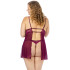 NORTIE Basil Bordeaux Babydoll-Set Plus Size