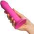 Squeeze-It Squeezable Vibrierender Pinker Dildo 17,5 cm