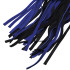 Strict Leather Flogger 90 cm aus Blauem Wildleder