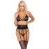 kissable schwarzer BH und Strapsen Set