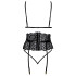kissable schwarzer BH und Strapsen Set