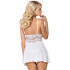 Obsessive Babydoll-Set aus Spitze Weiß