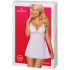 Obsessive Babydoll-Set aus Spitze Weiß