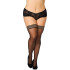 NORTIE Black Arrows Halterlose Strümpfe mit Naht Plus Size