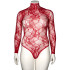 NORTIE Riga Red Lace Crotchless Bodystocking Plus Size - 28950