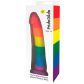 Pride Dildo Original Rainbow Silikondildo mit Saugnapf