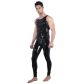 Late X Latex Ärmelloser Catsuit Herren