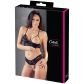 Cottelli G-String und BH-Set mit offenem Schritt