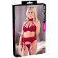 Cottelli Velours Strapsen Set Rot
