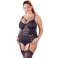 Cottelli Satin Bodystocking Plus Size