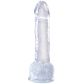 King Cock Durchsichtiger Dildo mit Hoden 18 cm mit Saugnapf